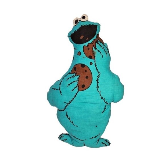 Vintage Cookie Monster Flat Plush 18" Sesame Street Muppets Inc. Stuffed Animal - Picture 1 of 7